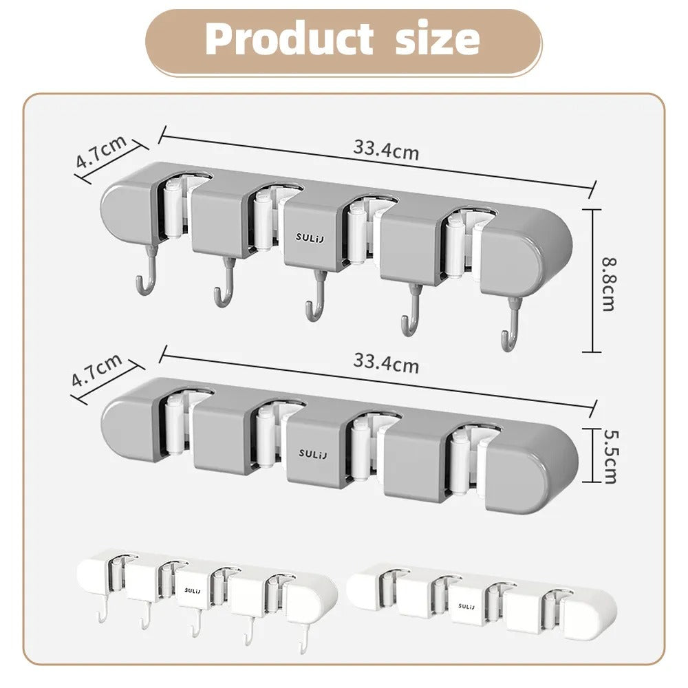 SOPORTE DE PARED PARA ESCOBAS